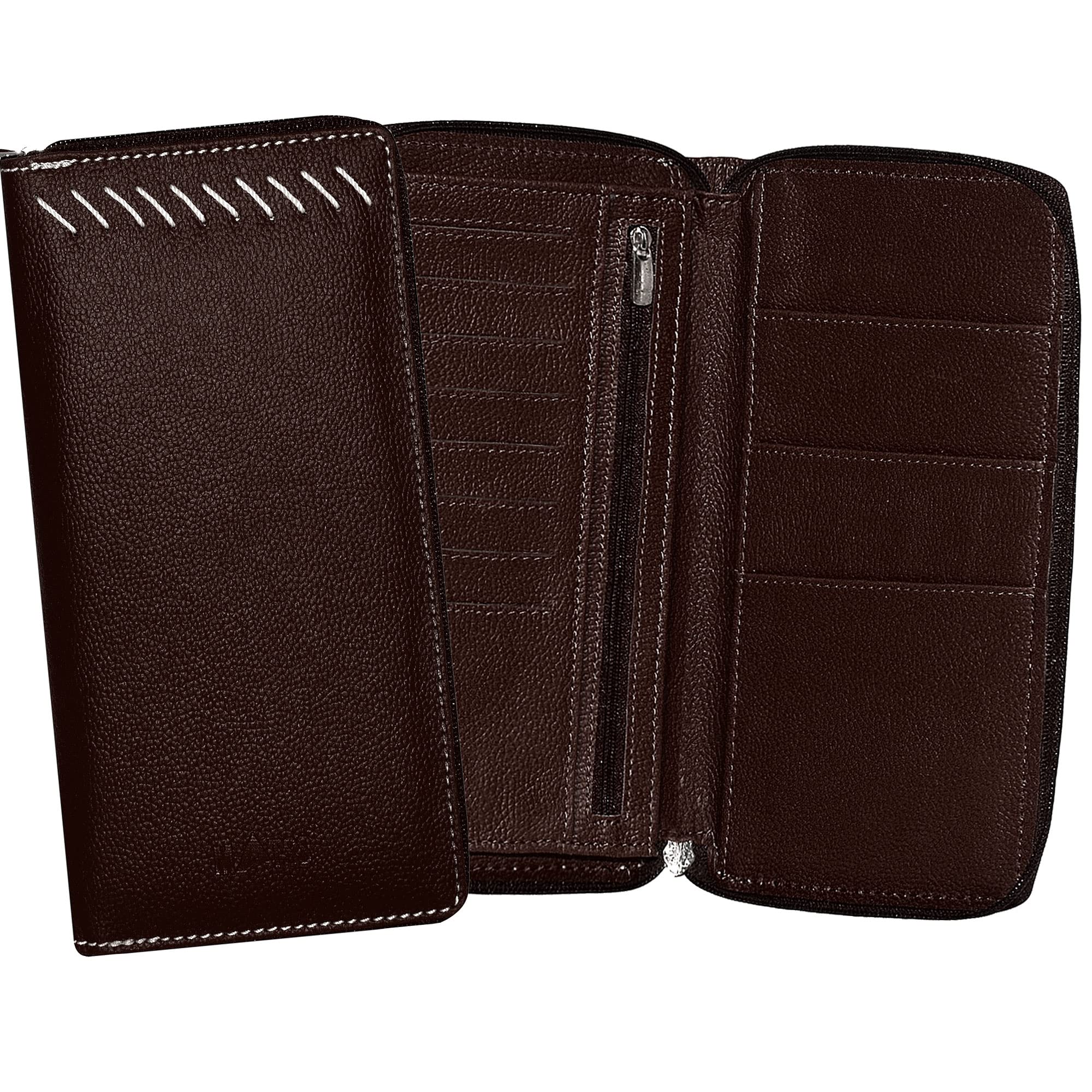 MATSS Leatherette Unisex Long Document Holder (Coffee Brown)