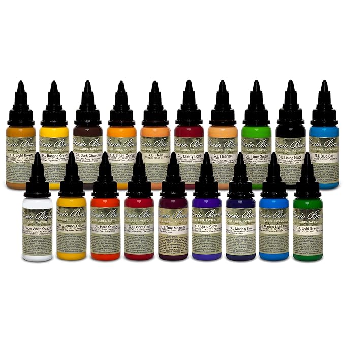 Intenze Tattoo Ink Artist Series Set 1 Oz Each (Mario Barth