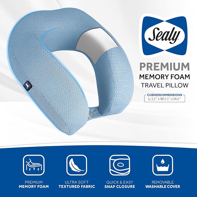 Almohada Cervical de Espuma Viscoelástica Azul miniatura 5