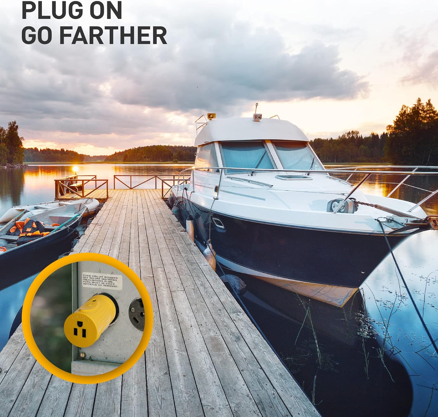 MARVINE 30 Amp to 15 Amp Plug Adapter - NEMA L5-30P Male to Female 5-15R - 3 Prong Power Converter with LED Indicator : Patio, Lawn & Garden