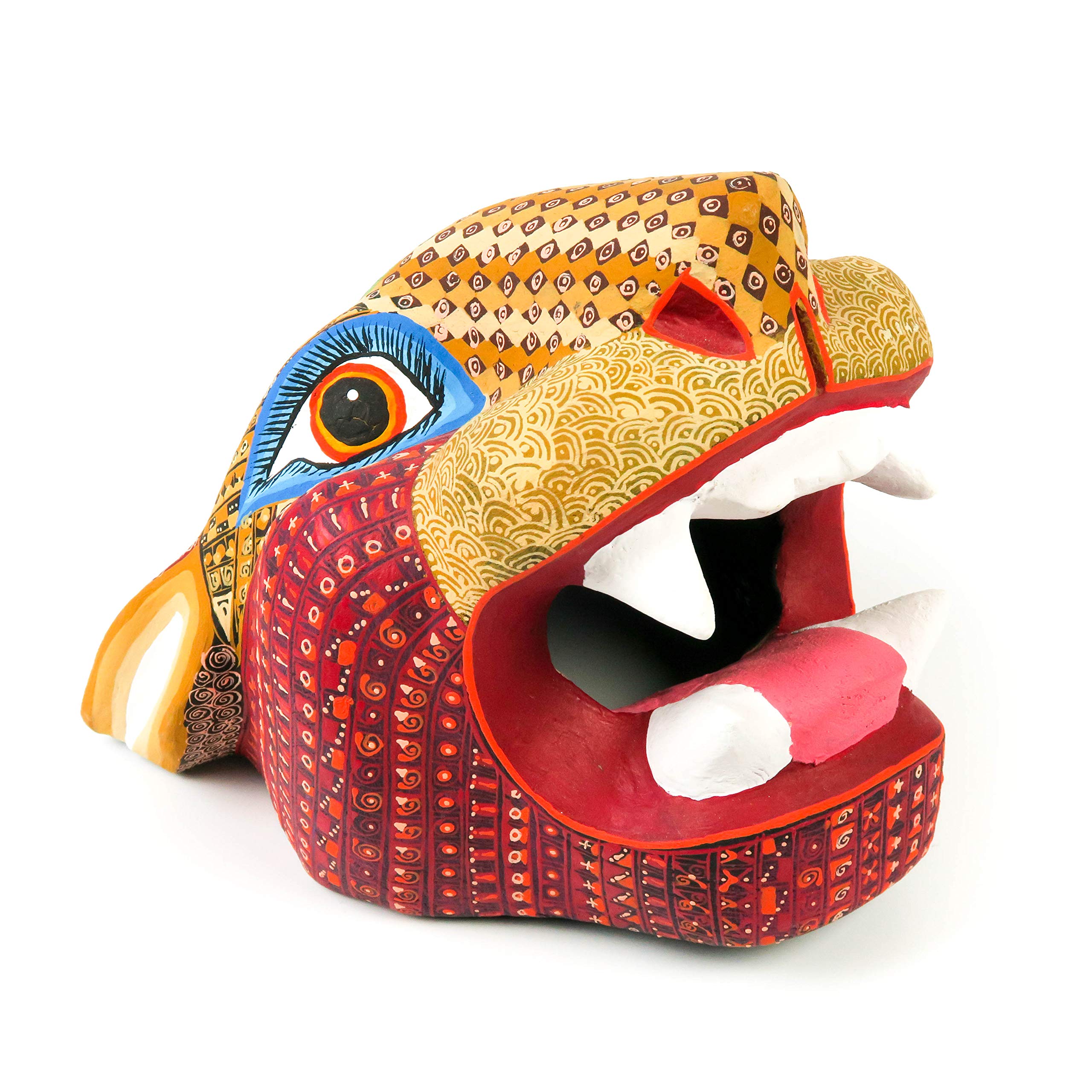 Amazon.com: Viva Mexico Beautiful Jaguar Head Oaxacan Alebrije