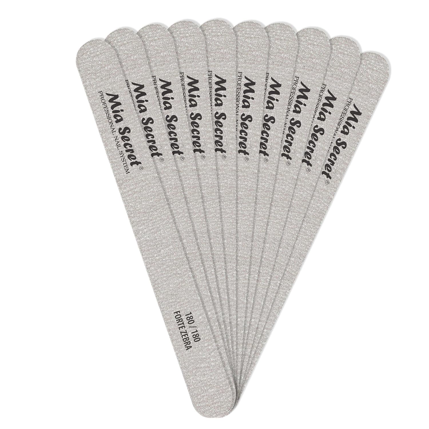 Forte Zebra Straight Nail File 180/180 Blue Center 50 Pack