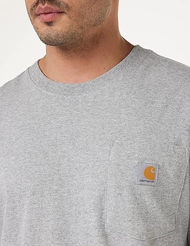 Vista 3 de Carhartt - Camisa de ajuste holgado para hombre, pesada, de manga larga y con bolsillo