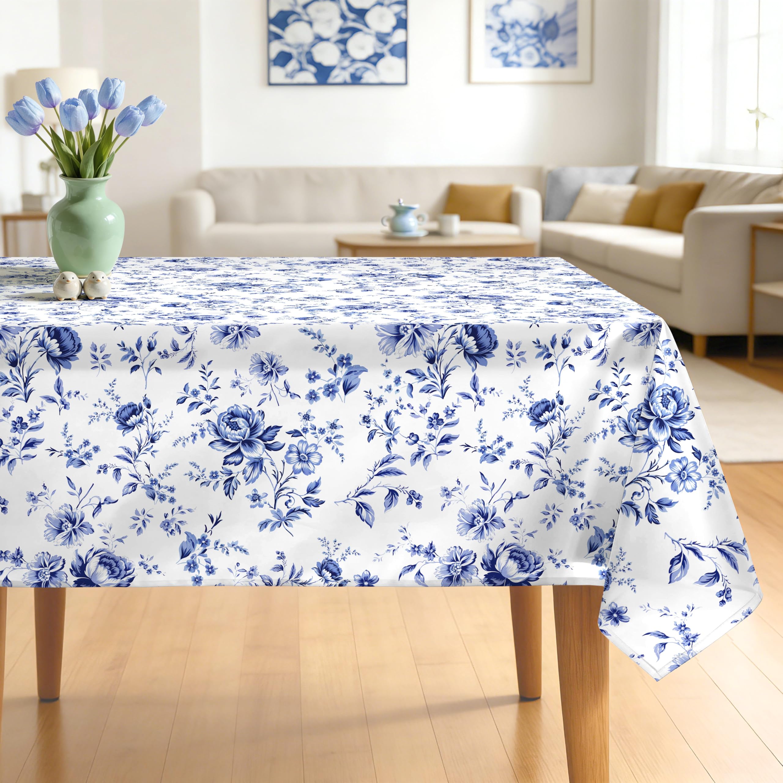 Tafelkleed afwasbaar, rechthoekig, 130 x 130 cm, polyester, tafelkleed