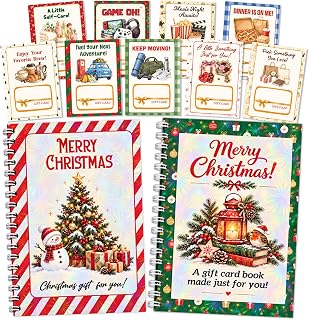 Devory Pack of 2 5x7" Hologram Merry Christmas Holiday Gift Card Books