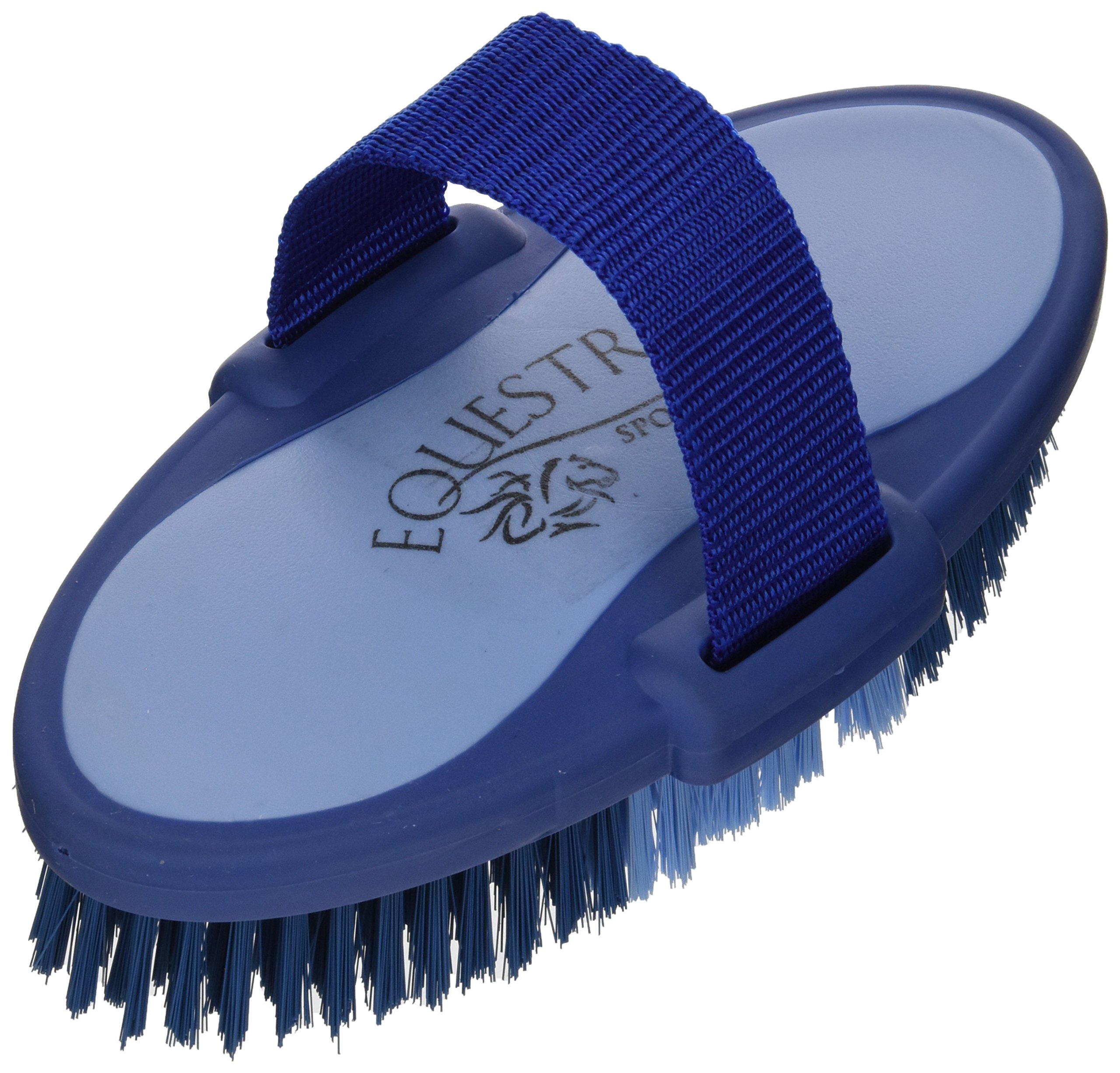 Equestria Oval Body Brush Size: Large (2" H x 4" W x 7.5" D), Color Blue