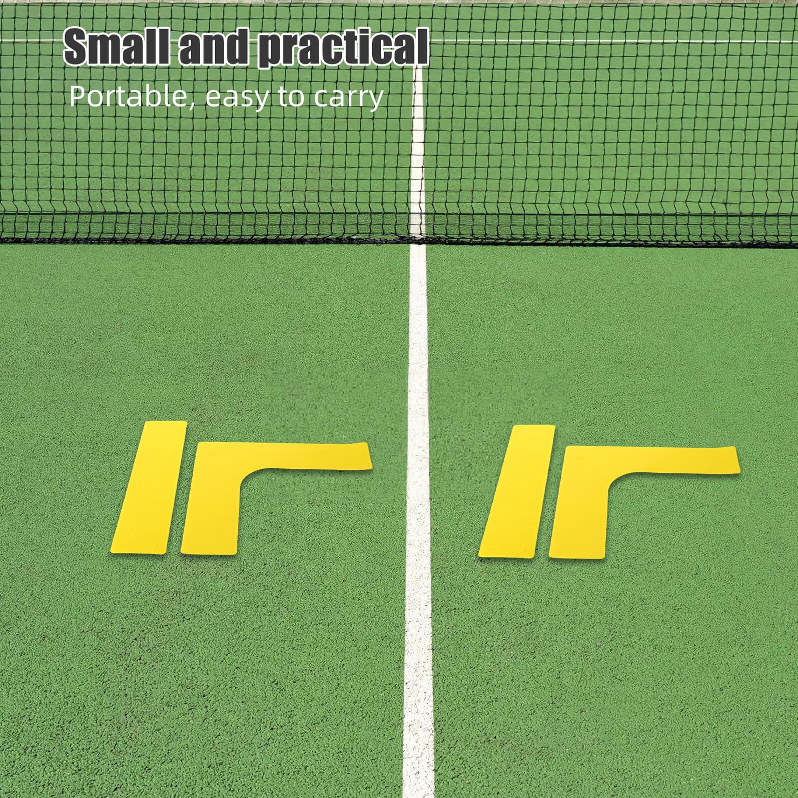 Przenośnych Markerów Linii Do Pickleball Żółte Oznaczenia Boiska Trwałe i Antypoślizgowe Akcesoria Do Kortów Tenisowych Łatwy Montaż Bezpieczeństwo Poziomie Podłoża