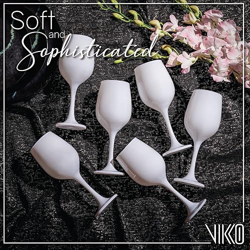 Miniatura 17 de Vikko Decor Gold Copas de vino de 11 onzas, gruesas y duraderas, aptas para lavavajillas, ideales para cata de vinos, juego de 12 vasos decorativos