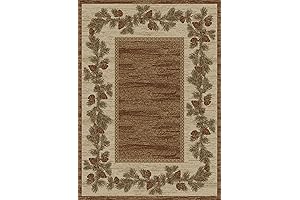 Rug Empire Pine Cone Rustic Lodge Area Rug (26" x 39")
