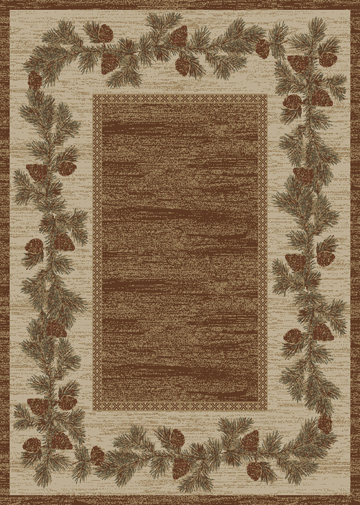 Rug Empire HS6708 Mountain View Area Rug, 3'11" x5'3, Brown