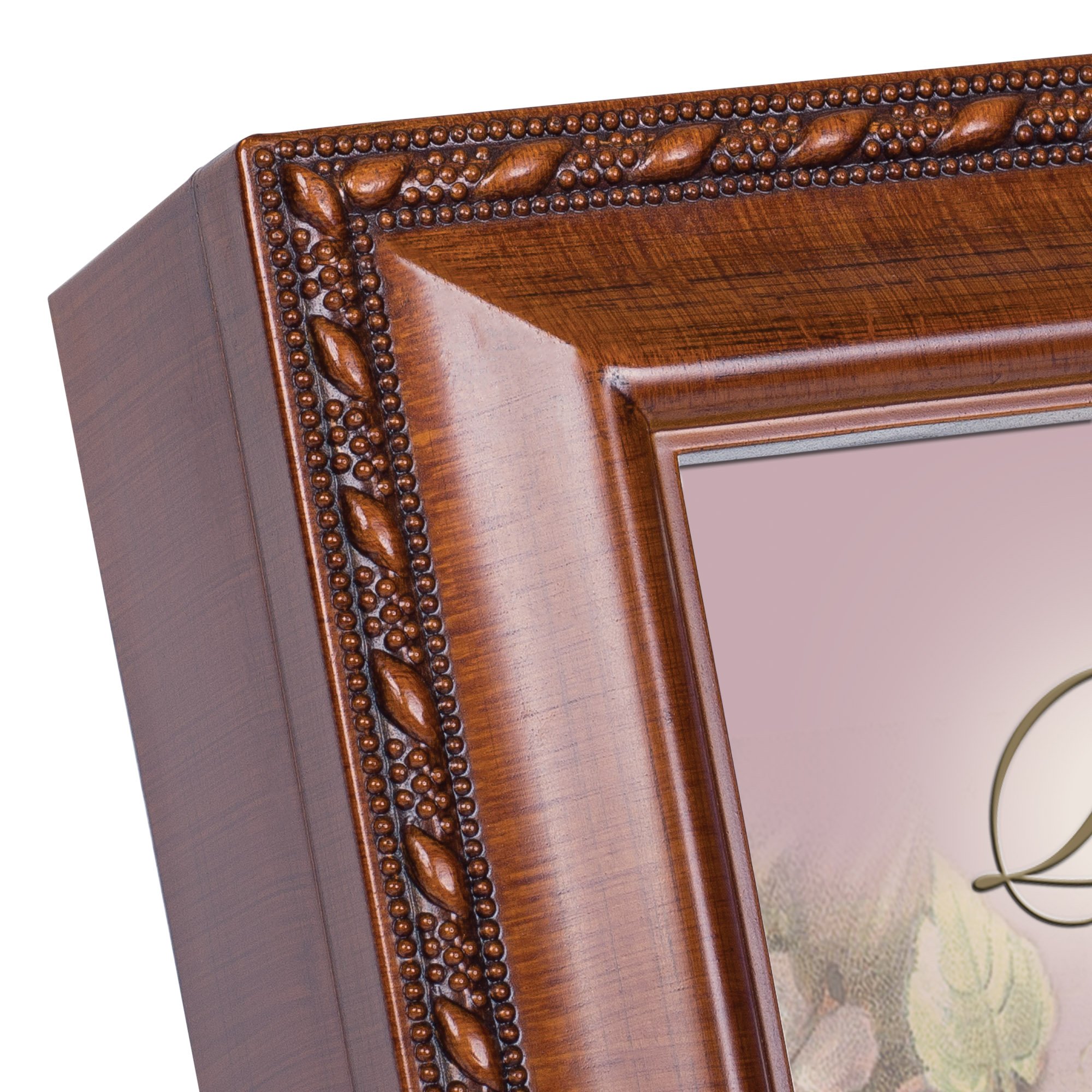 Daughter Joy Woodgrain Inspirational Cottage Garden Traditional Music Box plays Amazing Grace