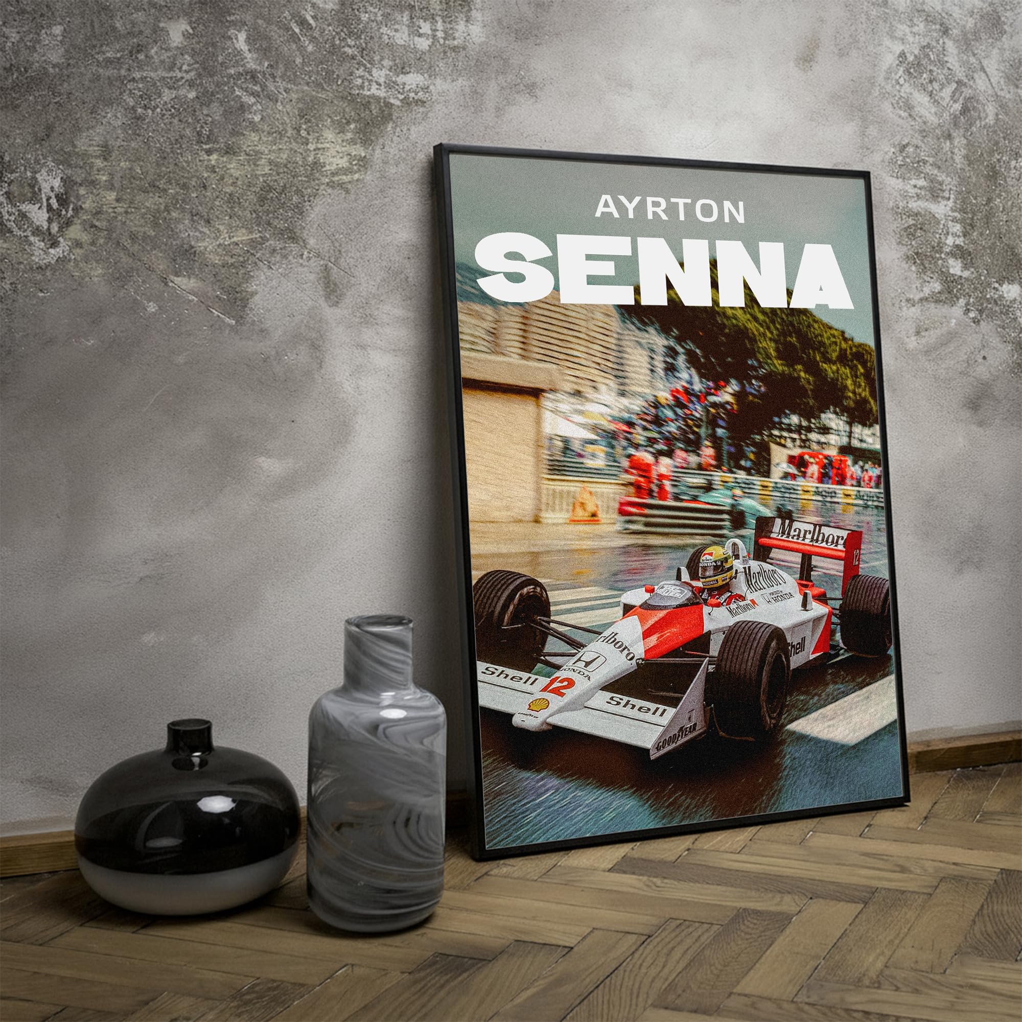 PodiumPe Ayrton Senna F1 Racer Poster | Bold Large Art Prints for Walls | A3 Size | W/O Frame