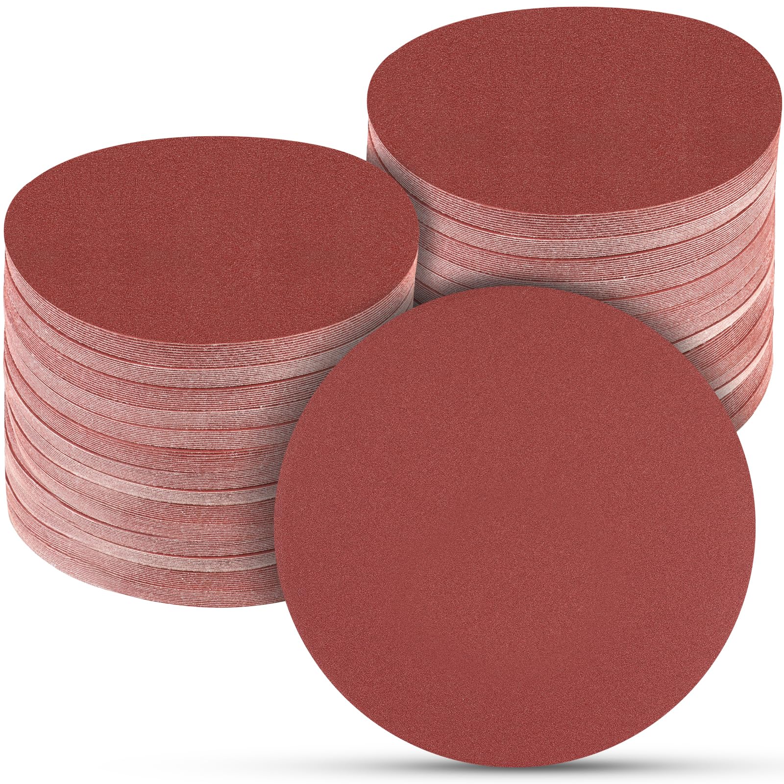 100 PCS 6 Inch Sanding Discs 180 Grit Hook and Loop Sandpaper, Round Orbital Sand Paper Discs for Sander