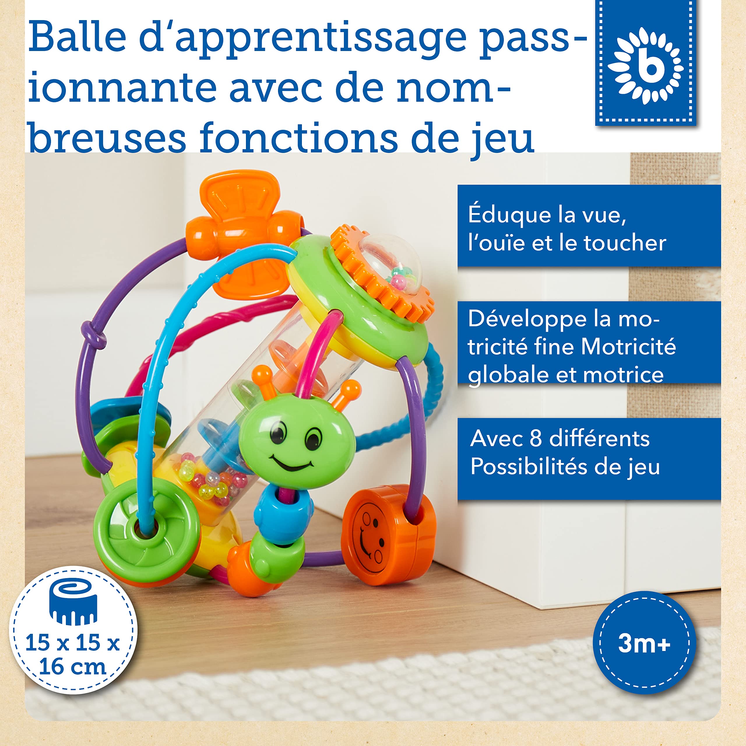 EGNMCR 6 Pcs Jouets Sensoriels Tactiles Développement Balle à Main pour Bébé Jouet d'Entraînement Balle Souple Poupées Balle Cadeaux d'Anniversaire pour Enfants