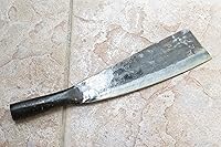 Vista 1 de Crudo - Cuchillo machete de acero al carbono con mango de acero de 8 pulgadas, 1 libra