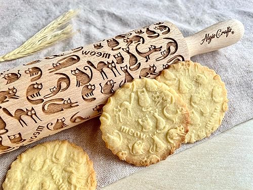 Miniatura 8 de DRAGONFLY EMBOSSING ROLLING PIN WOODEN EMBOSSING ROLLING PIN with DRAGONFLY for EMBOSSED COOKIES GIFT for MOTHER FRIEND