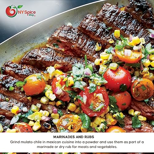 Miniatura 5 de NY SPICE SHOP Mulato Dry Chili Peppers - Pimientos mexicanos secos - Chili Mulato - Chile seco Mulato - Chile seco de Nuevo México - Chiles Morita -