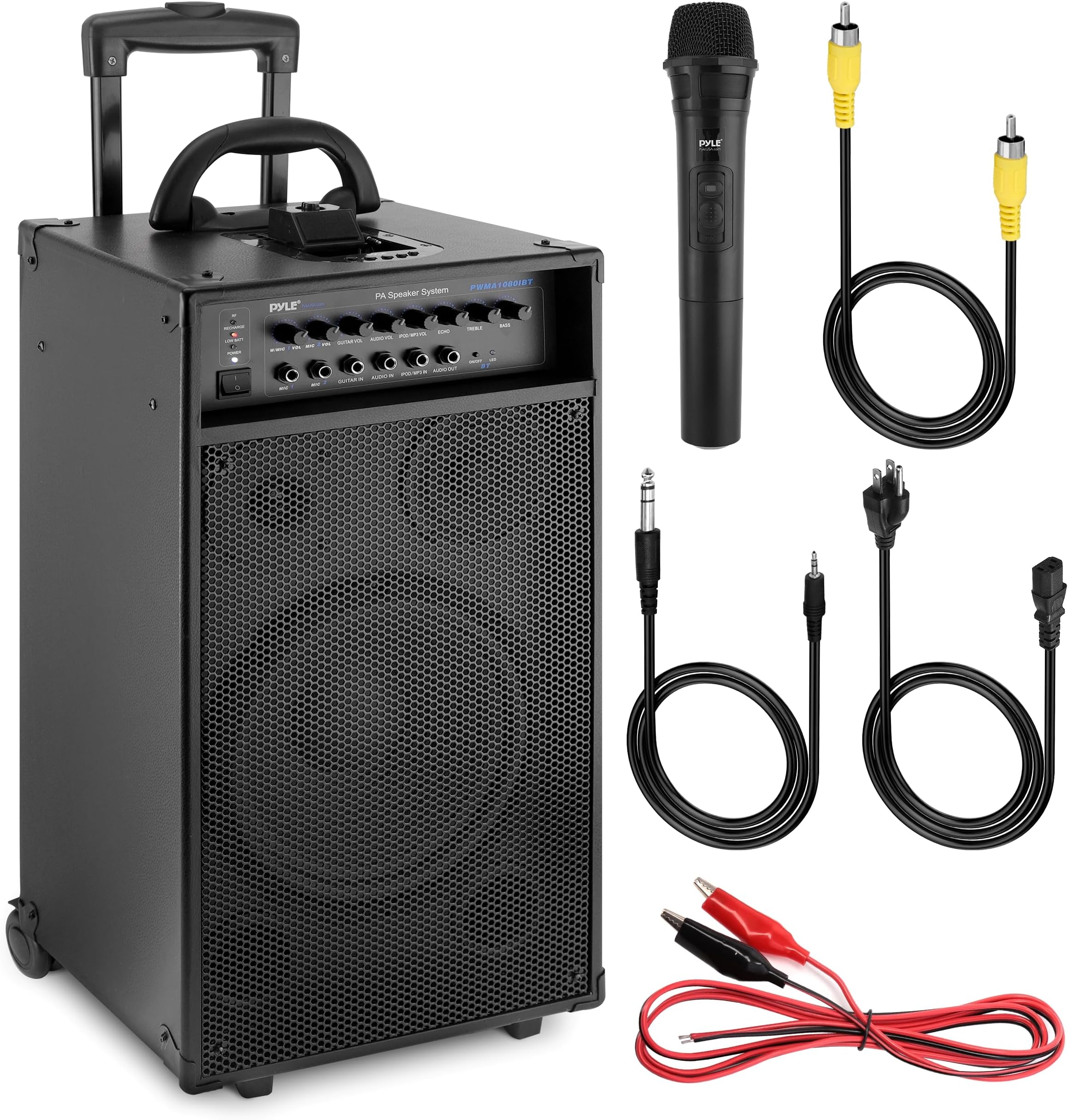 Pro PWMA1080IBT 800-Watt Portable Bluetooth PA Speaker System