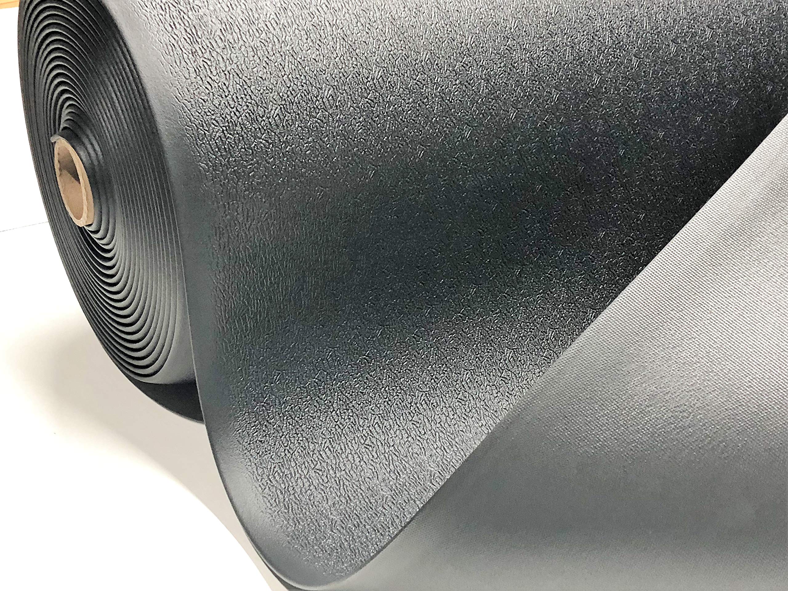 SOFT STEP | Anti-Ermüdungsmatte | PROFI Basic-Arbeitsplatzmatte | 100% Vinylschaum | Texturiert 10mm hoch (90cm x 180cm, Schwarz)