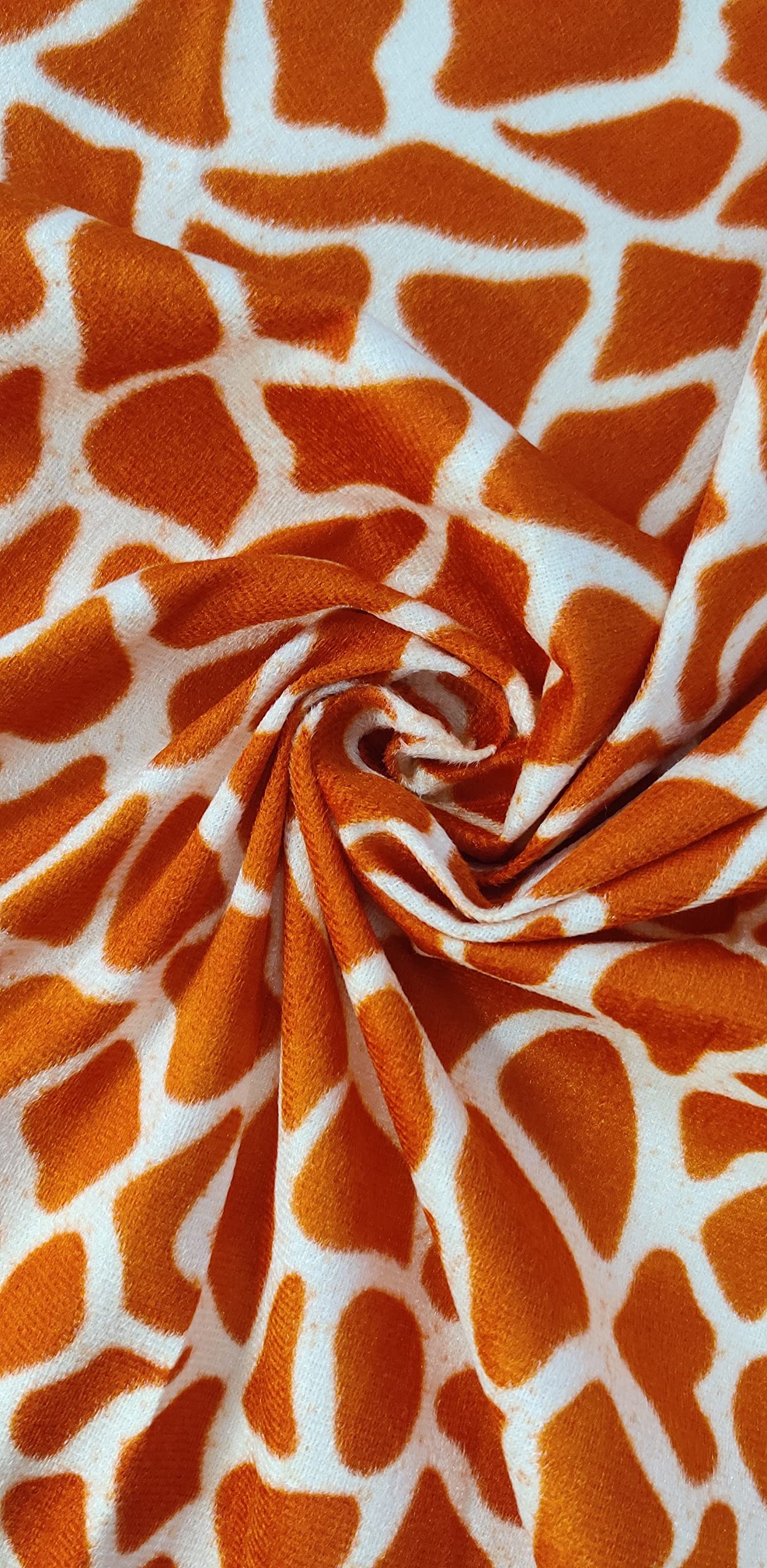 Yo Comfort Unstitched Premium Giraffe Printed Fur Fabric, Soft hair Length Soft Velvet Fabric Piece Decorative Material for Crafting Making Soft Toys, Fancy Dress, Jacket - 150 GSM (1M, Brown & White)-image-23