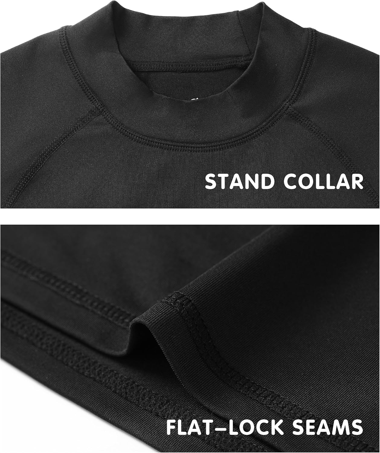 Roadbox Boys Girls Compression Shirts - Youth Long Sleeve Athletic Undershirt Mock Neck for Football Baseball Basketball - Image 5