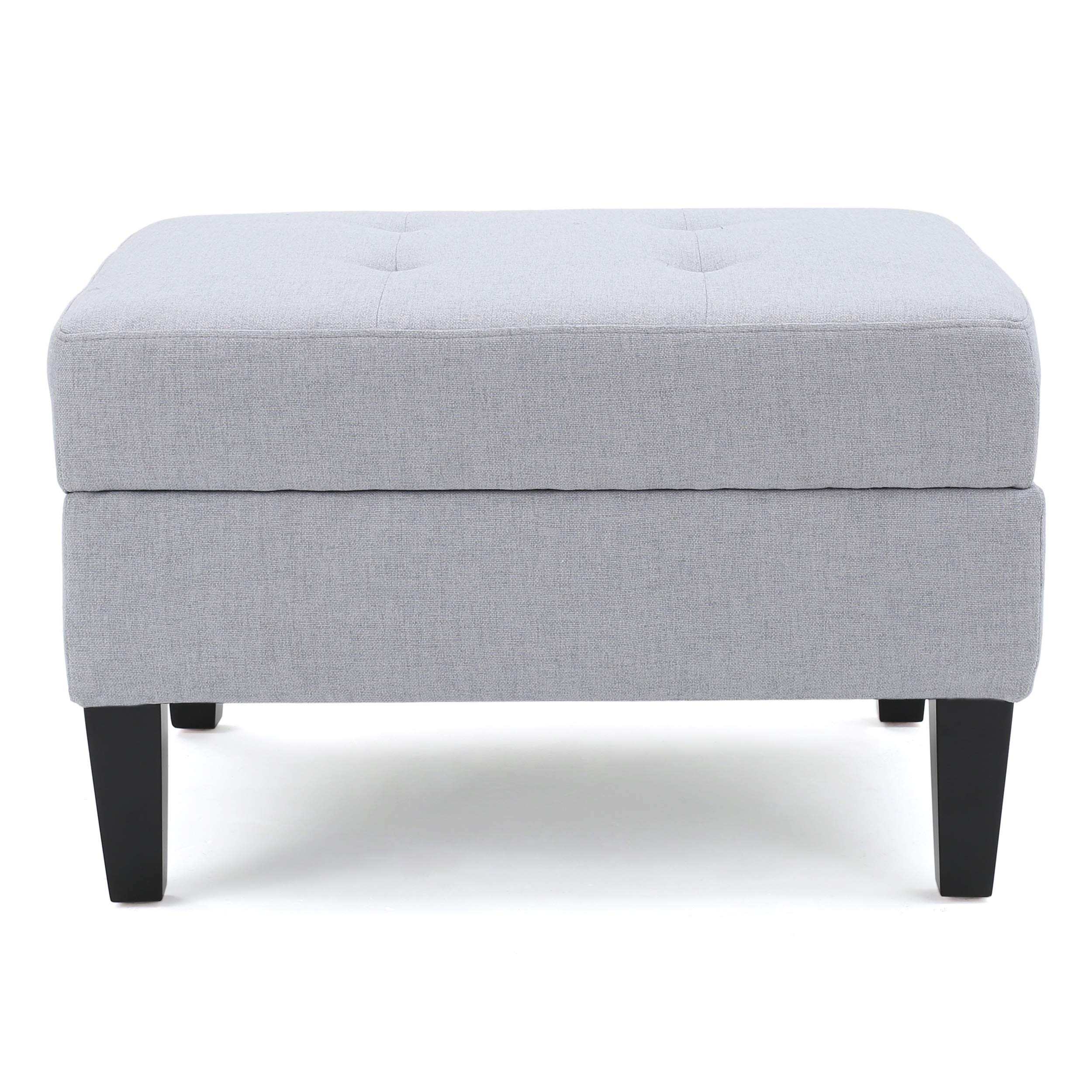 Christopher Knight HomeZahra Fabric Storage Ottoman, Light Grey