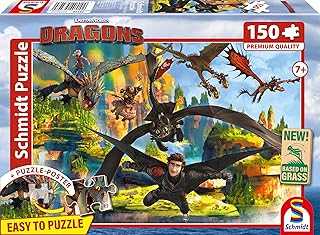 Comprar Schmidt Spiele 56548 Dragons-Puzzle Infantil (150 Piezas), diseño de Dragones voladores, Multicolor