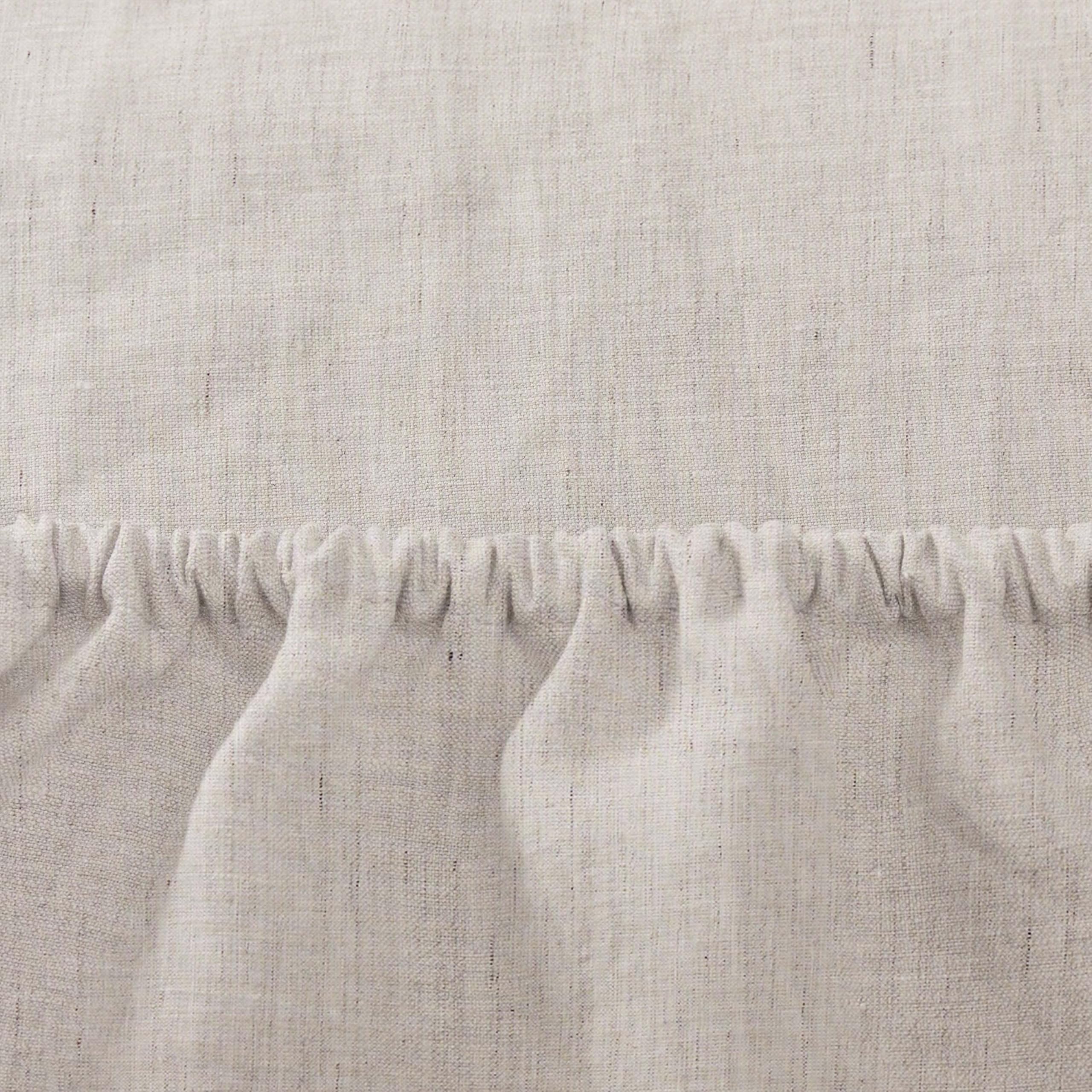URBANARA Spannbettlaken Toulon 90x200 cm bis 25 cm Steghöhe I 100% europäisches Leinen Made in Portugal Oeko Tex Zertifiziert I Atmungsaktiv & Temperaturregulierend mit Gummizug I Natur-Melange