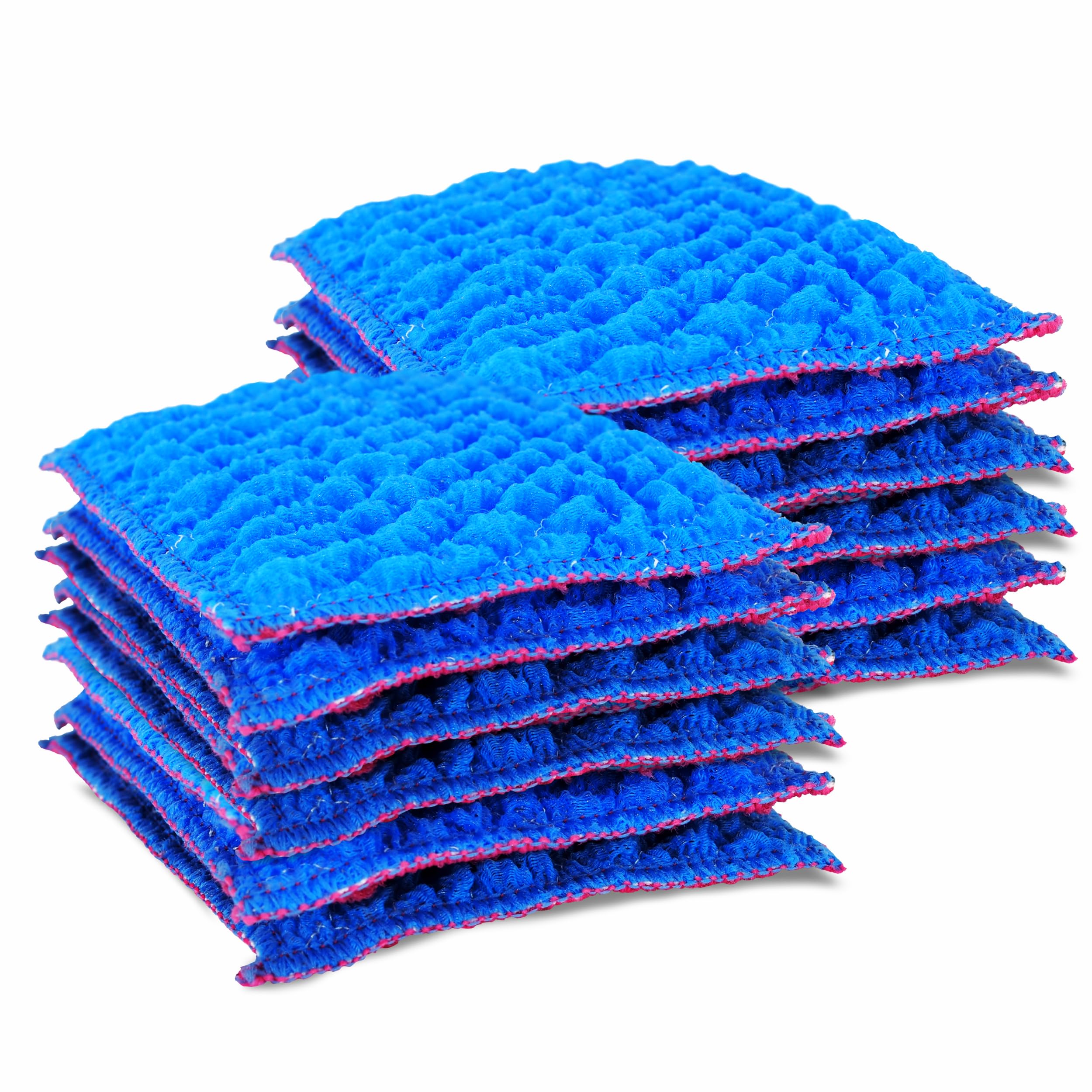 Almohadillas para fregar sin olor (12 unidades) – La mejor alternativa a las esponjas y estropajos de cocina – Esponja y estropajo reutilizable ecológica para limpiar platos – Almohadillas multiusos –