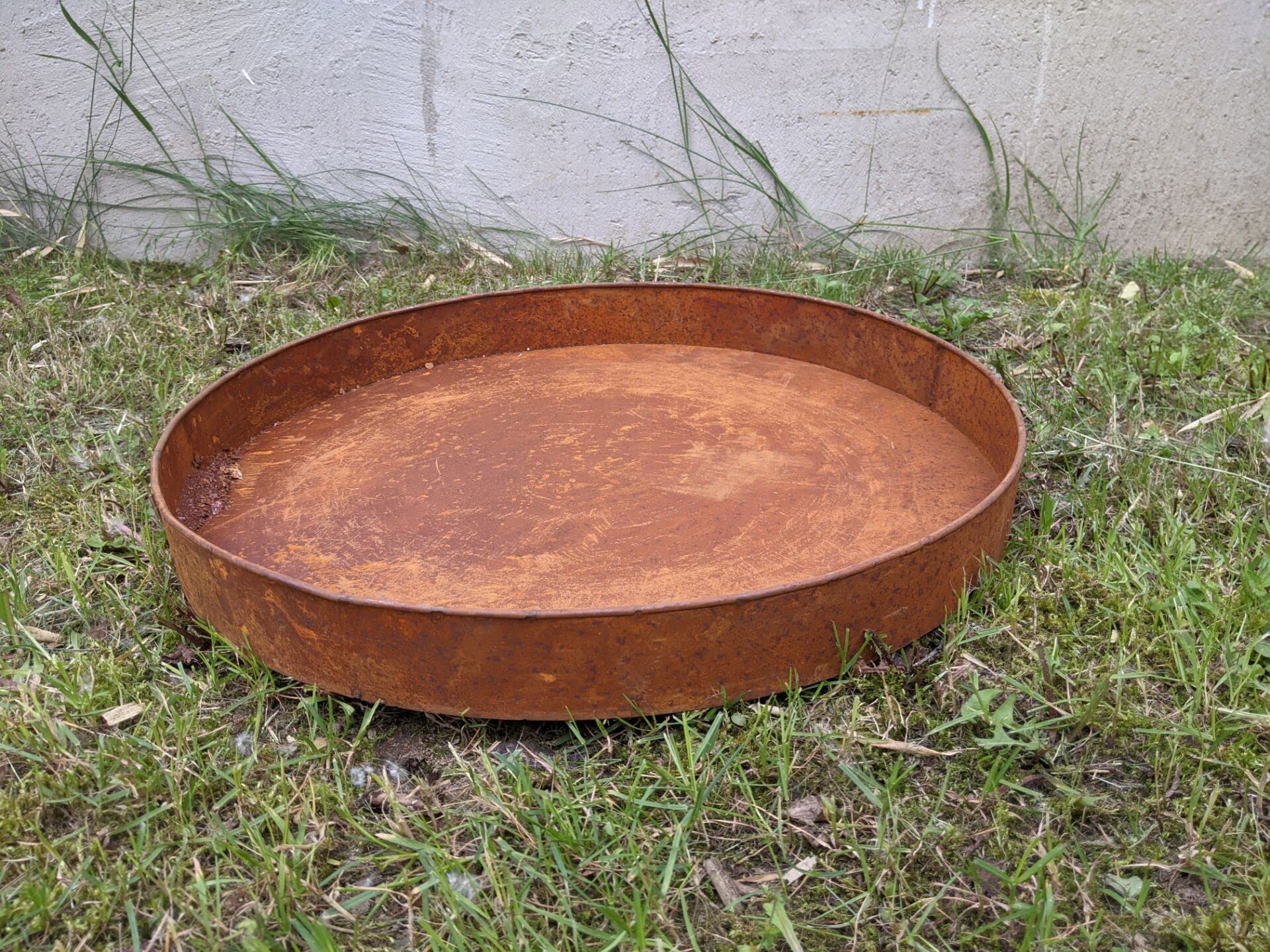 Garten Pflanzschale, Feuerschale Rost runden, echt gerostet, kein Lack 029054-1 (D40 H5cm)