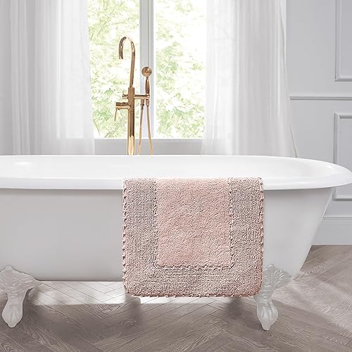 Miniatura 6 de Laura Ashley Ruffle tapete para baño de algodón de 17 x 24 pulgadas