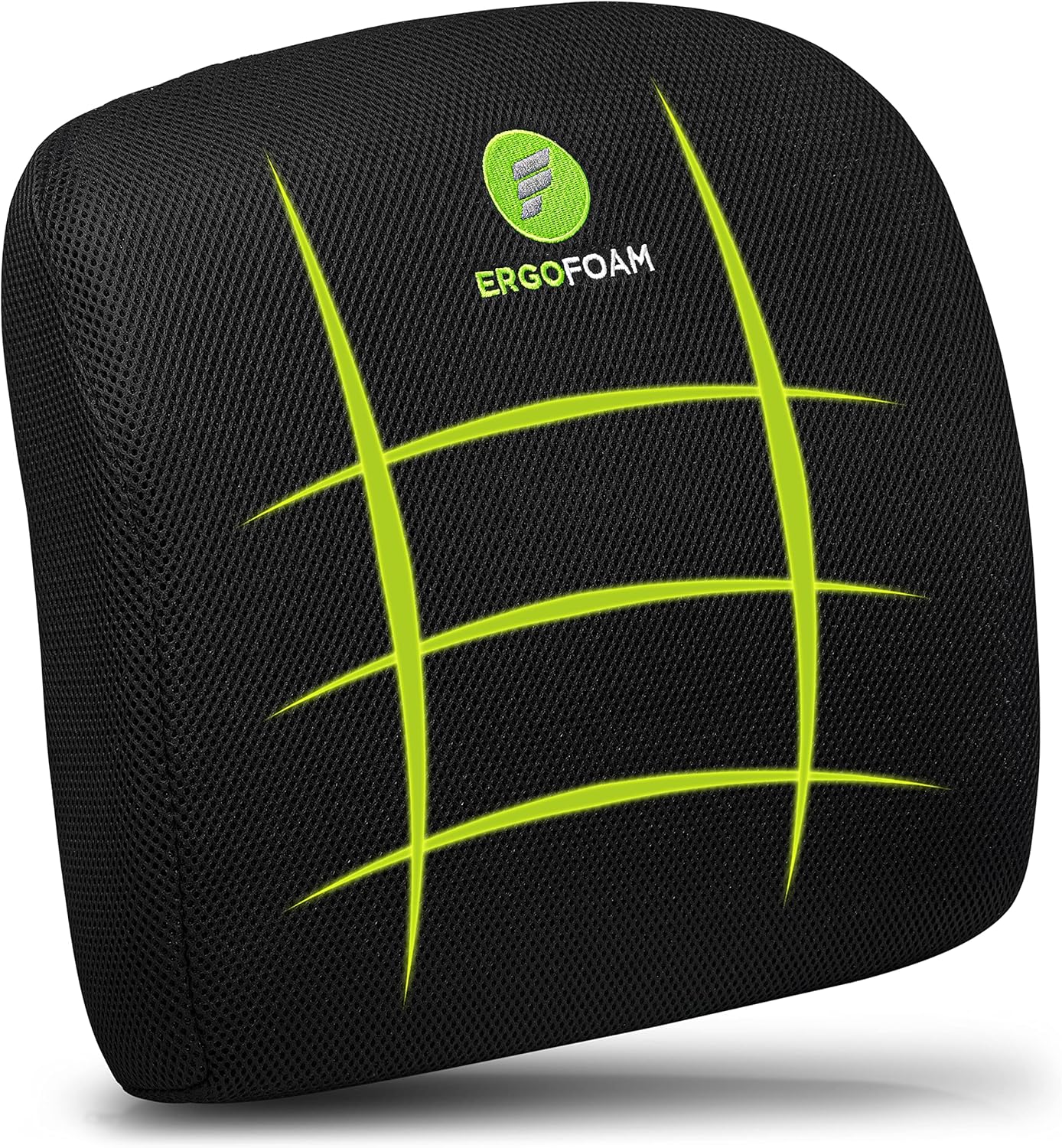 ErgoFoam Lumbar Support Pillow for Chair Premium Breathable Mesh Back