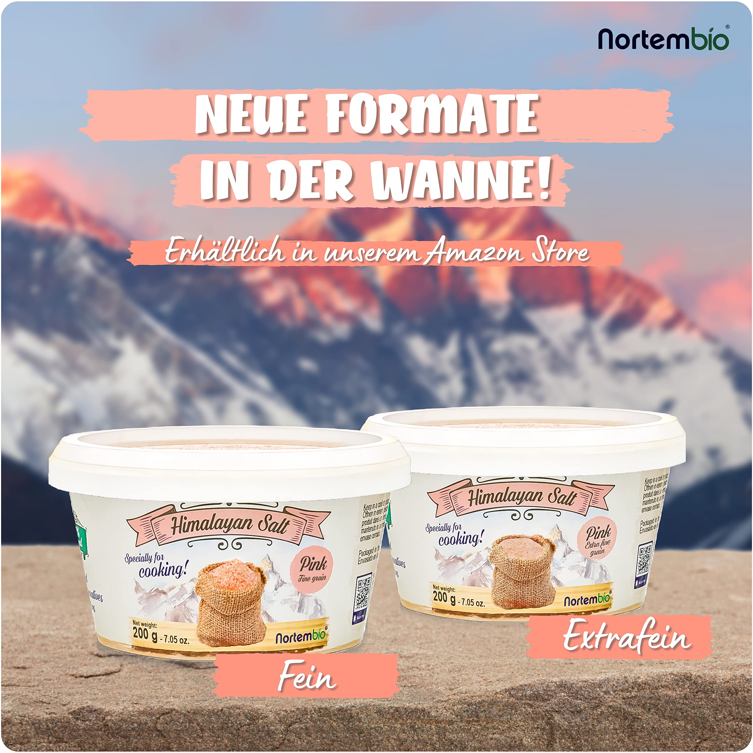 Nortembio Sale Rosa dell’Himalaya 1,45 kg Extra Fine (0,5–1 mm) Origine Pakistan – Sale Minerale Naturale Non Raffinato per Uso Culinario + eBook di Ricette Incluso