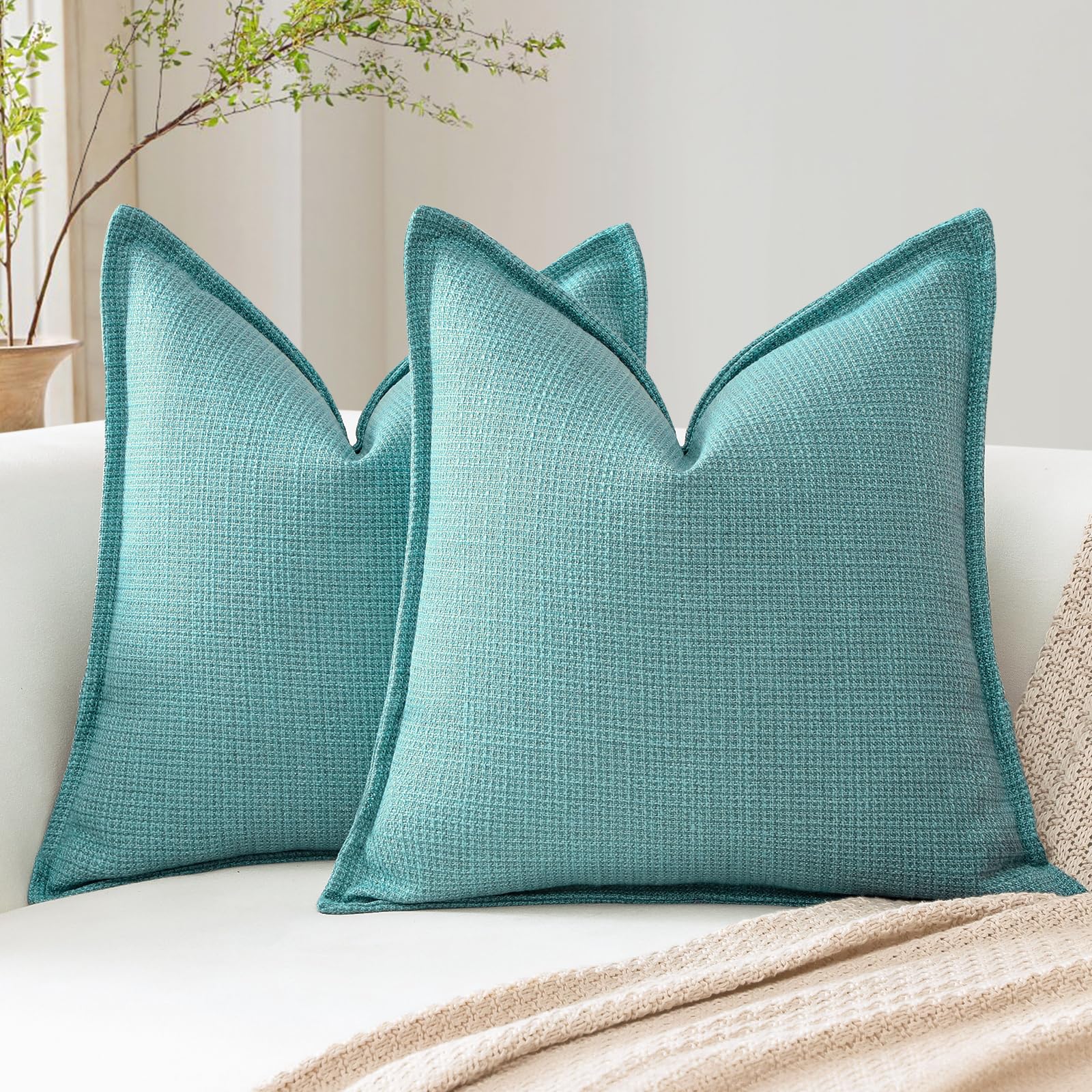 Artscopepack Of Turquoise Decorative Cushion Covers 16x16 Inch