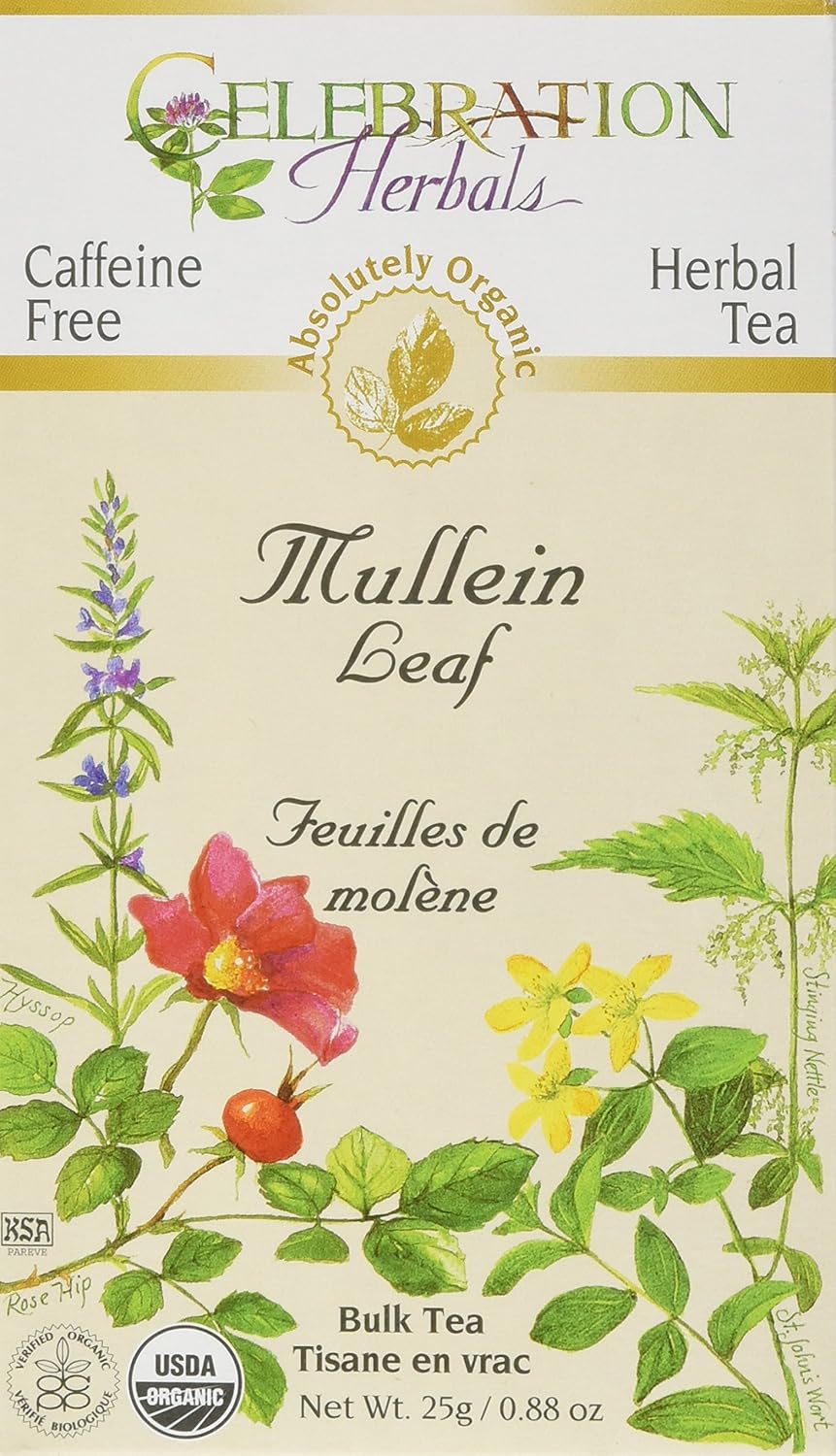 Celebration Herbals Mullein Leaf Tea Organic Loose Pack, 25Gm Amazon