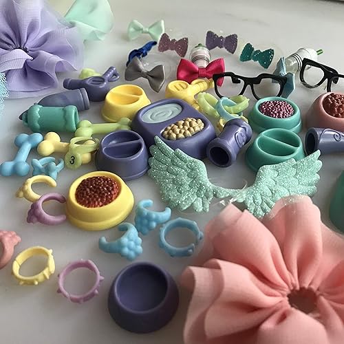 Vista 3 de Emma LPS Accesorios 10 piezas de ajuste aleatorio LPS pelo corto gato gran danés perro salchicha Cocker Spaniel Collie regalo para niños