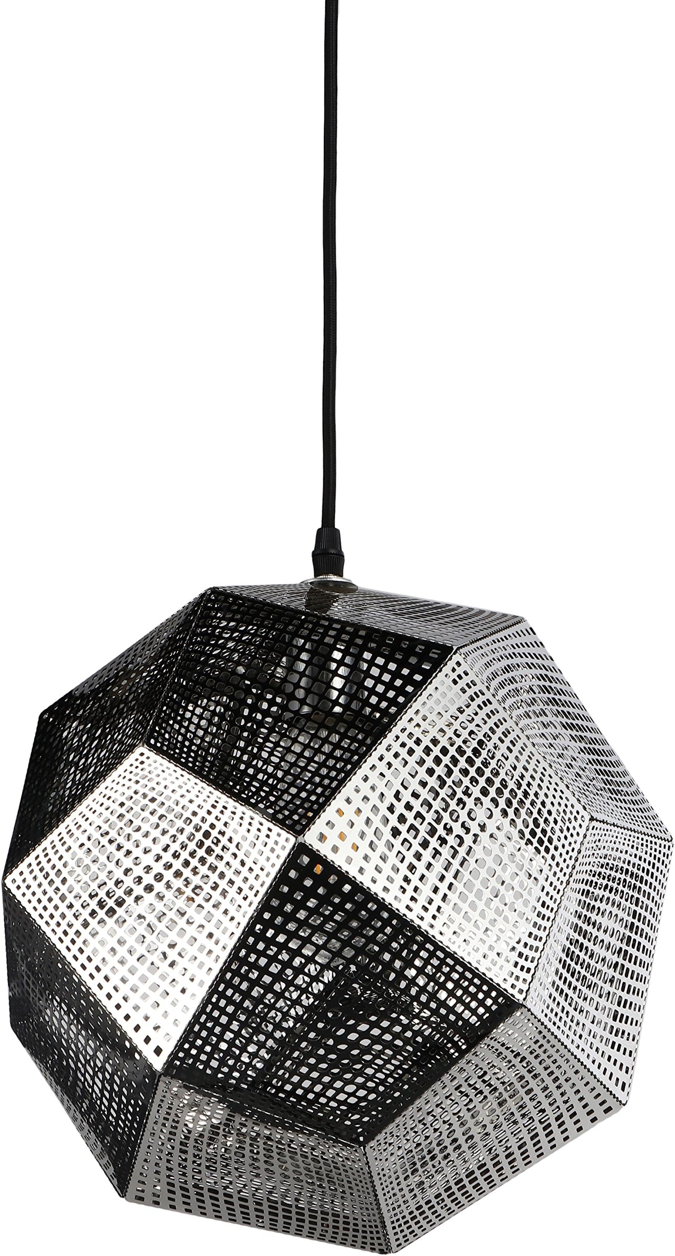 JL Styles Inc Cronus 1-light industrial style lighting mini pendant, chrome finish