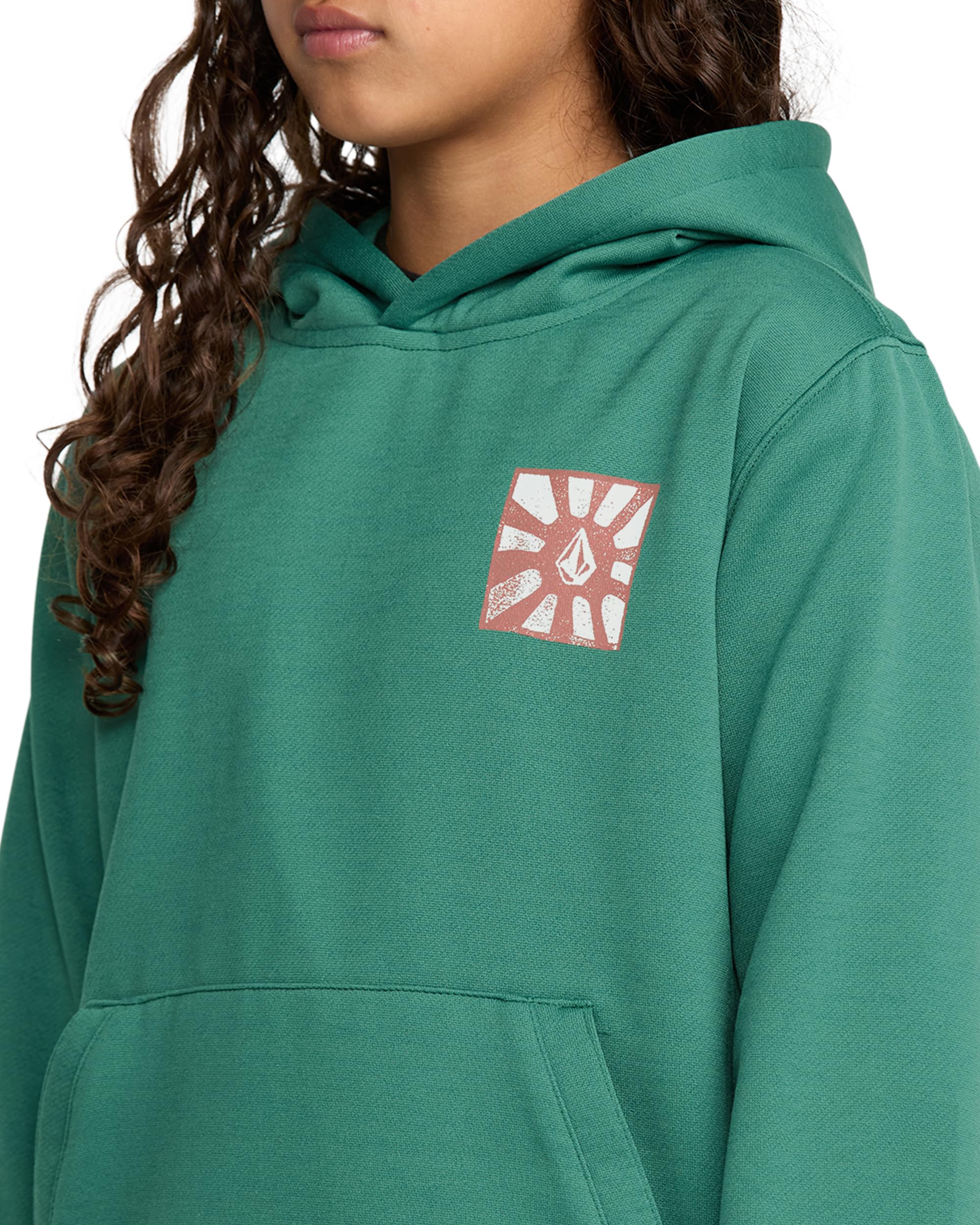 Volcom Felpa con Cappuccio Idrorepellente in Pile Unisex per Bambini