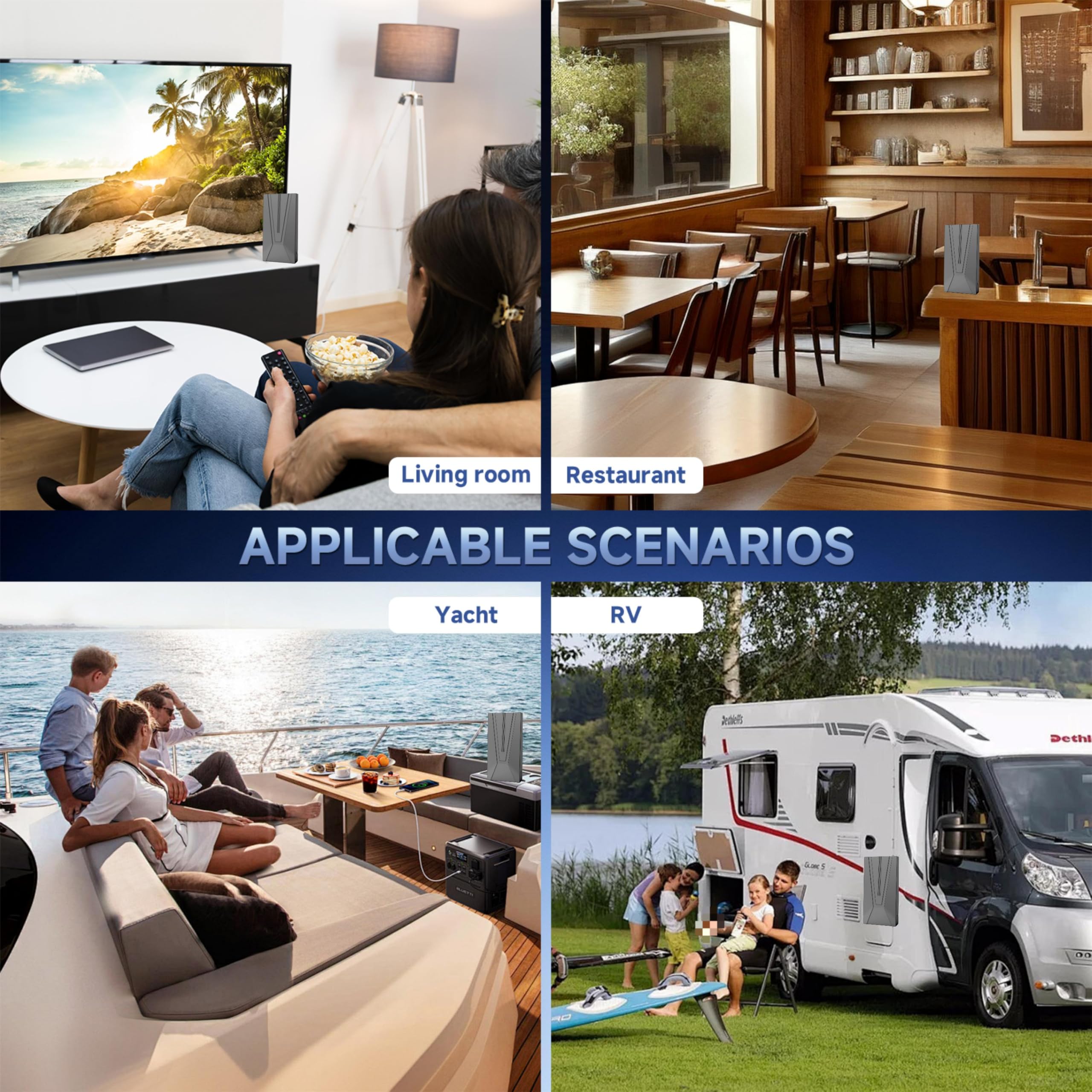 Antenna TV per interni aggiornata 2026 fino a oltre 2900 miglia di distanza HD antenna digitale per Smart TV, più forte con amplificatore di segnale amplificato, supporta 4K 8K 1080p tutti i
