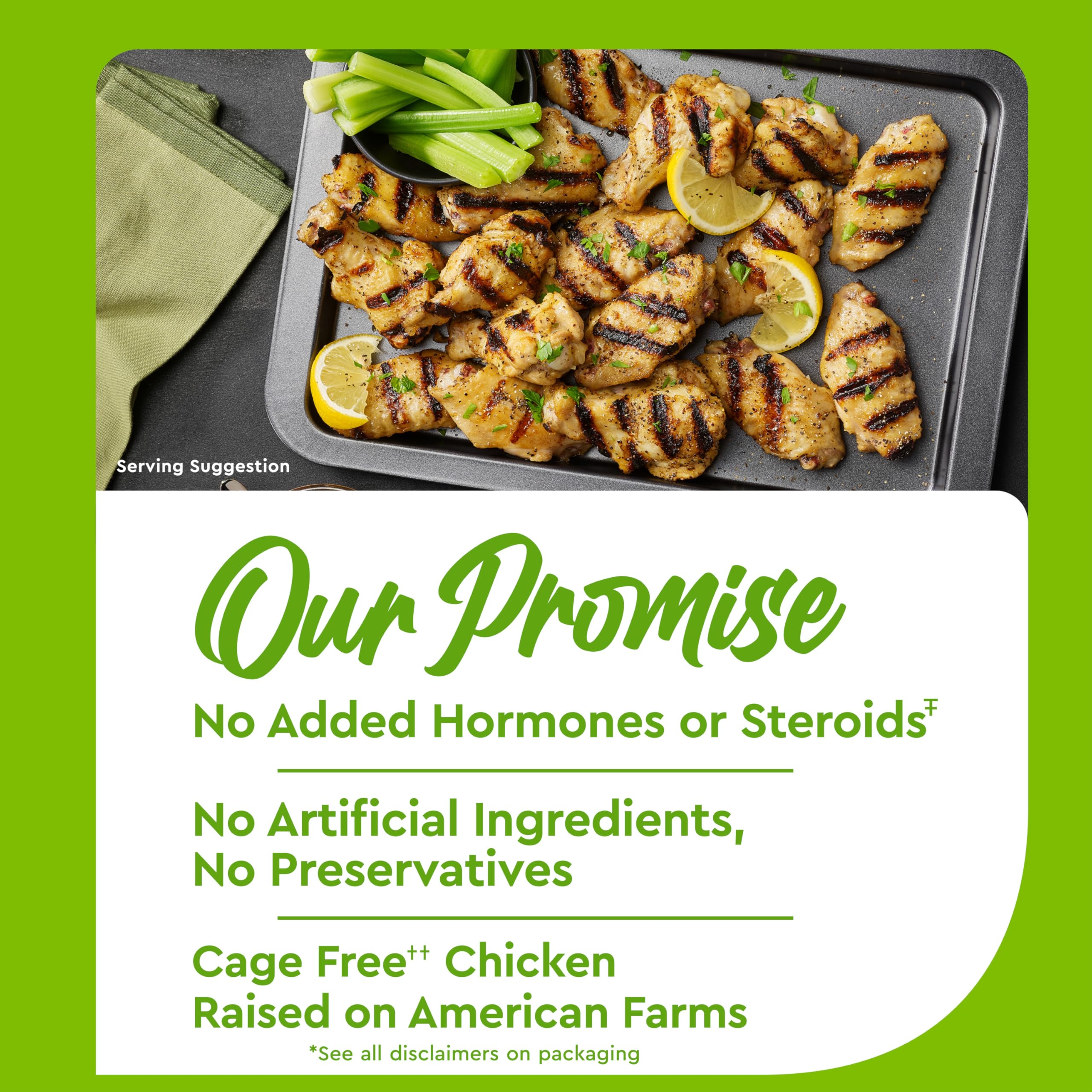 Just Bare All Natural Fresh Chicken Wingettes Drumettes Family Pack No Antibiotics Ever Bone-In 2 0 LB — view 6