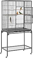 Vista 1 de Yaheetech Jaula grande de hierro forjado de 63 pulgadas para pájaros africanos pequeños cuáqueros de Yaxa Loros canarios jaula de vuelo