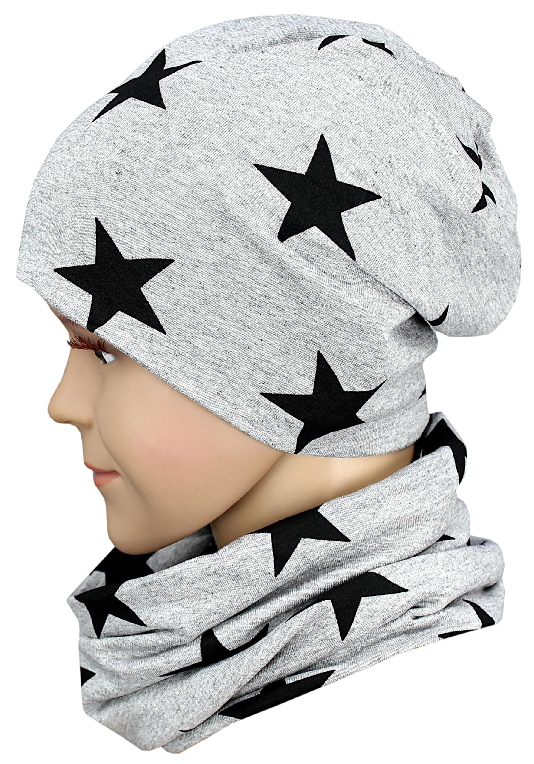 TupTam Chłopięca czapka beanie, komin dla dzieci, zestaw 2 szt., na jesień i zimę, czapka przejściowa z pętelką
