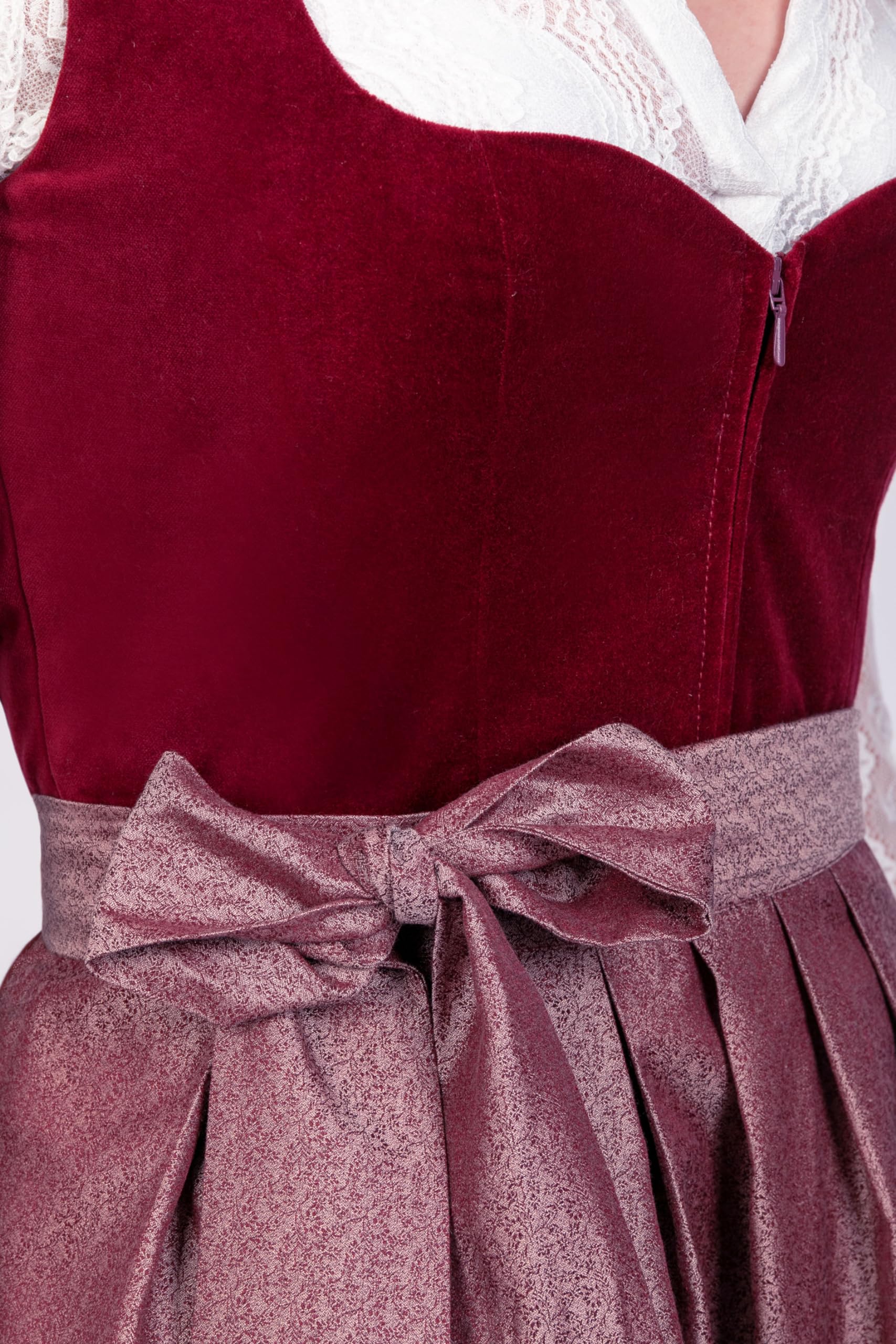 Edelnice Trachtenmode Dirndlschürze Lilly Rosa Streublümchen für Midi Dirndl