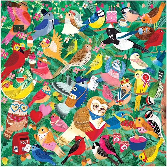 Mudpuppy Birding Around 500 Piece Family Jigsaw Puzzle with Colorful and Fun Illustrations of Happy Birds for Children Ages 8 and Up