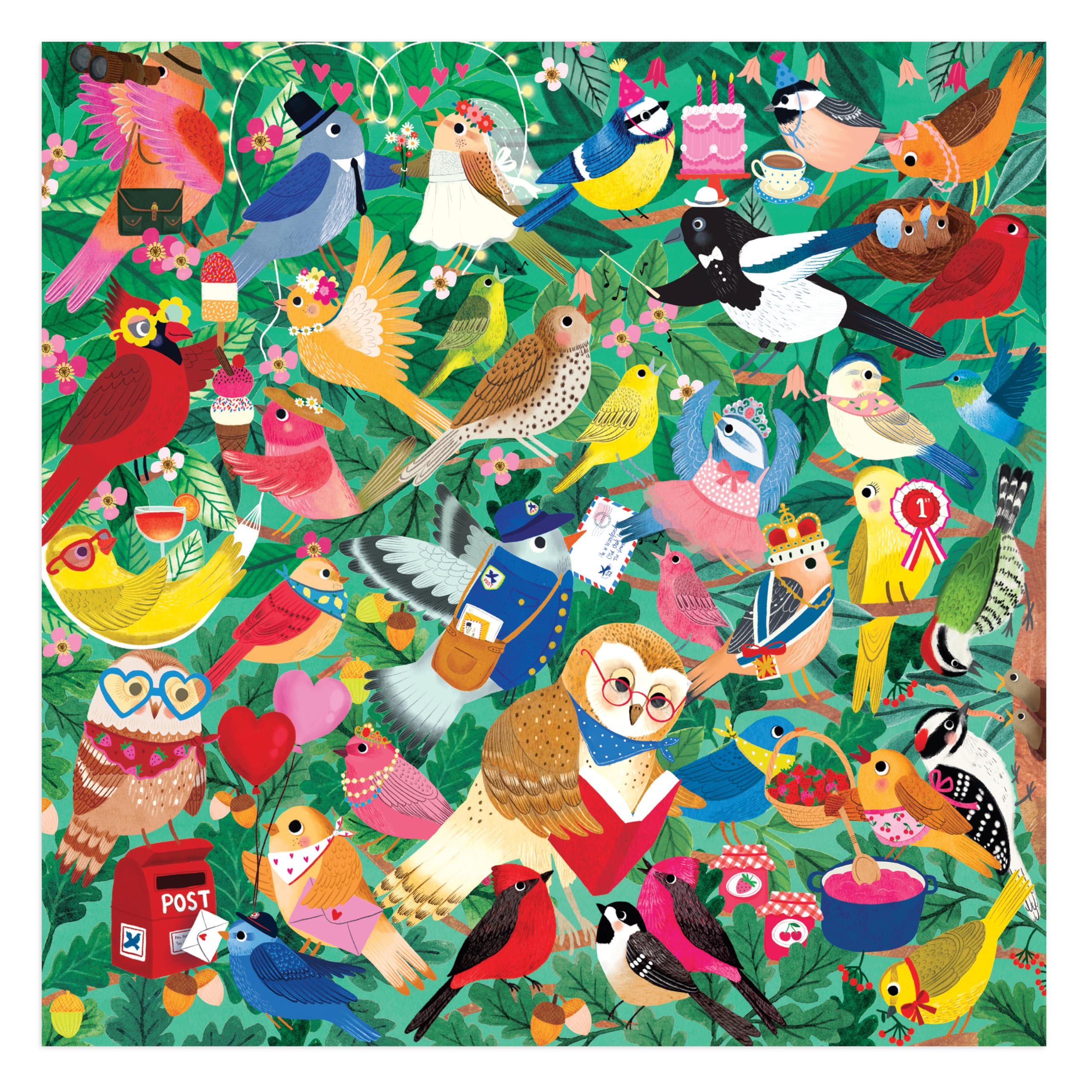 Mudpuppy Birding Around - 500 Piece Family Jigsaw Puzzle with Colorful and Fun Illustrations of Happy Birds for Children Ages 8 and Up - Image 2