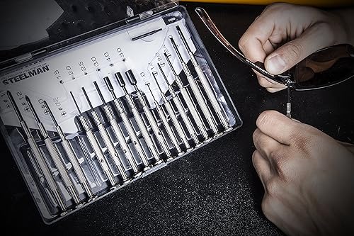 Miniatura 5 de STEELMAN 41776 juego de desarmadores de precisión con cabezal plano y Phillips largo, 6 unidades