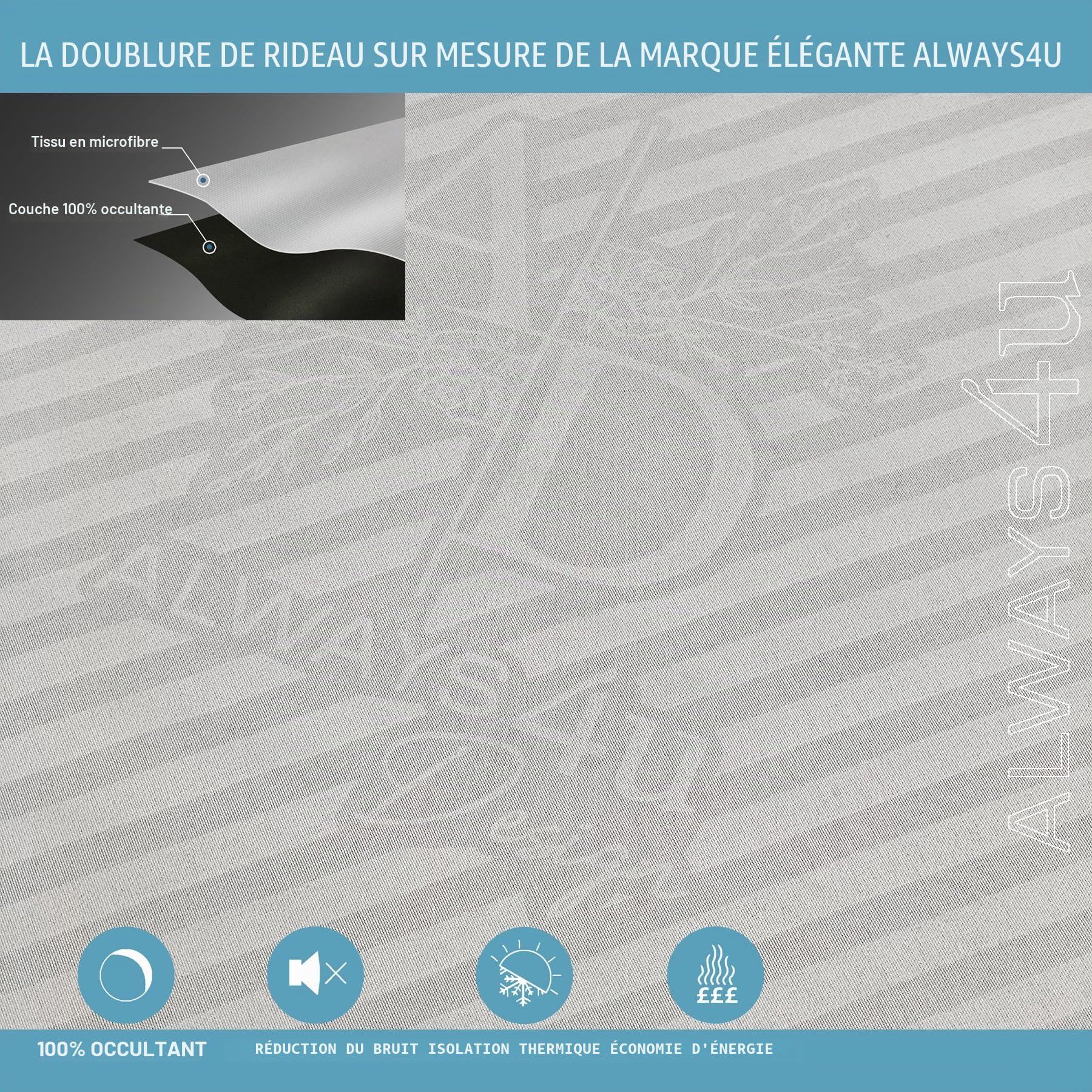 always4u Rideau Occultant à Carreaux, Double Rideaux Thermiques Isolants Anti Froid et Chaleur avec à Oeillets pour Salon Balcon et Chambre, Brun Rouge 140x175cm Lot de 2