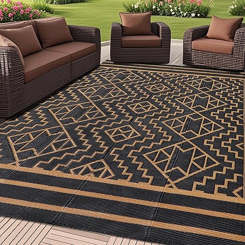 Miniatura 79 de SAND MINE Alfombras reversibles, alfombra de paja de plástico, alfombra de área moderna, alfombra de pavimento grande y alfombra para exteriores