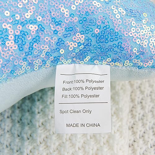 Miniatura 5 de Btargot Almohada ligera con lentejuelas y estrellas de mar, 1 pieza, con forma de estrella de mar de playa, bonita almohada decorativa para