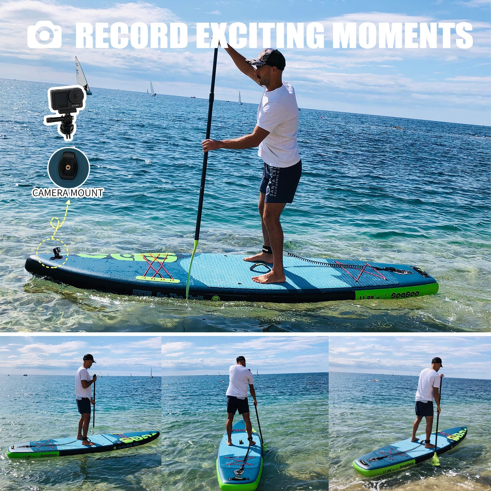 Amazon.com : Seaseesup 11ft Inflatable Stand Up Paddle Board for